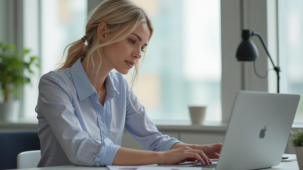 Специалист по маркетингу работает с интерфейсом Google Ads на компьютере