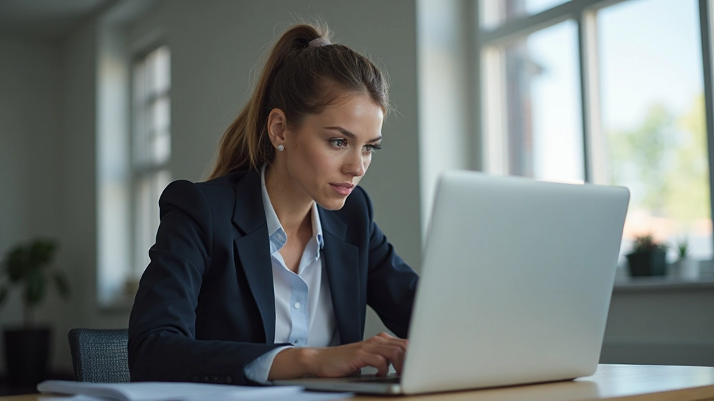 Профессиональный аналитик изучает данные целевой аудитории на экране ноутбука